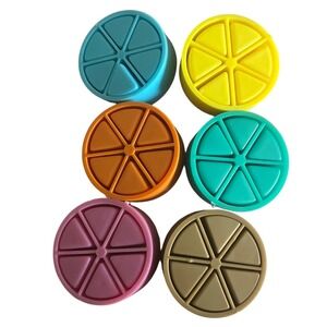 Trivial Pursuit Replacement Game Pieces Set of 6 Pie Wedge Tokens Multi